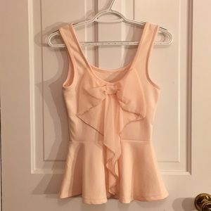 Pretty pink peplum top